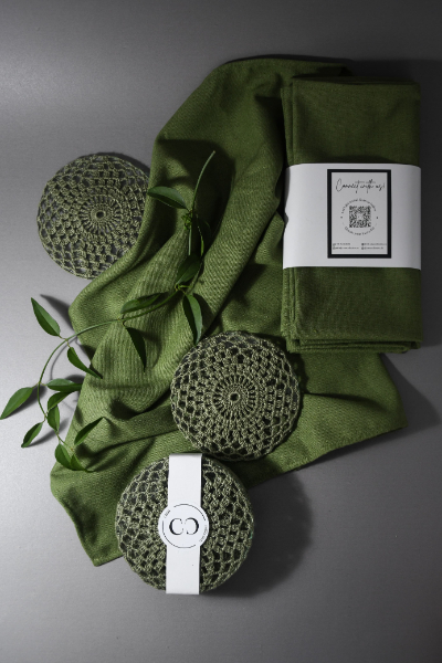 Coaster in Olive - Set of 4